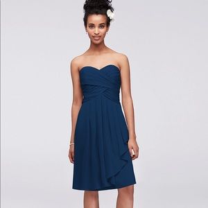 David’s Bridal Short Crinkle Chiffon Dress